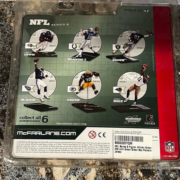 McFarlane Green Bay Packers Ahman Green Figure NFL Football Green Series 8 NIB - Picture 2 of 2